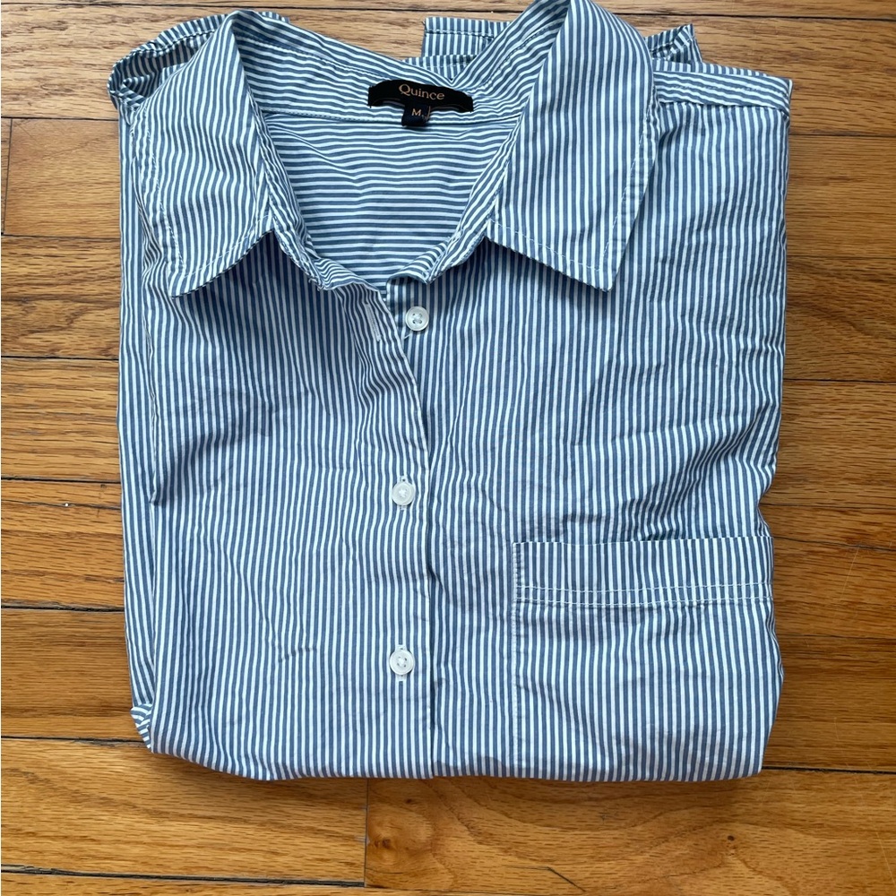 Quince 100% Cotton Boyfriend Top, M